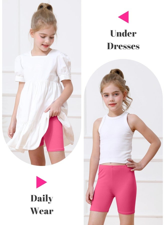 Resinta 6 Pack Girls Bike Shorts Under Dress Dance Cartwheel Shorts for Toddler Kids Summer Clothes Multicolor - Image 4